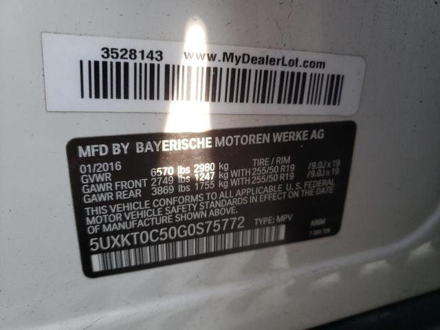 5UXKT0C50G0S75772 BMW X5 Xdr40e