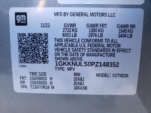 1GKKNULS0PZ148352 GMC ACADIA SLT