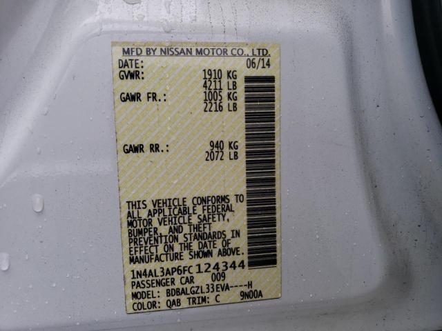 1N4AL3AP6FC124344 Nissan ALTIMA 2.5