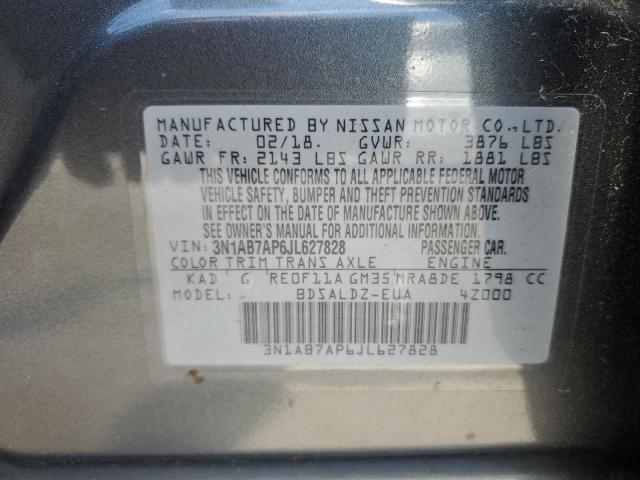 3N1AB7AP6JL627828 Nissan SENTRA S