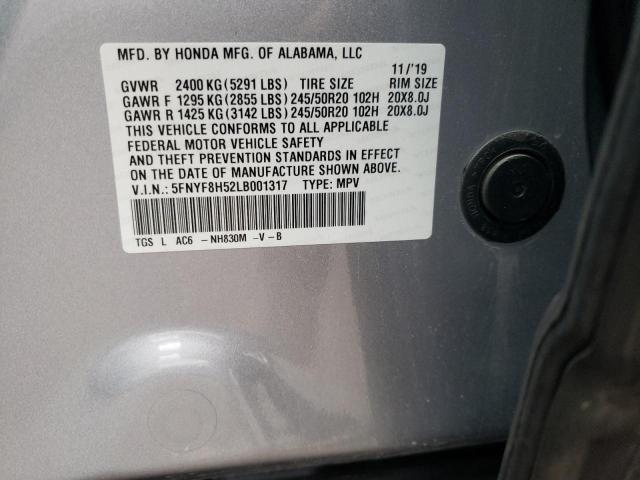 5FNYF8H52LB001317 Honda Passport Exl