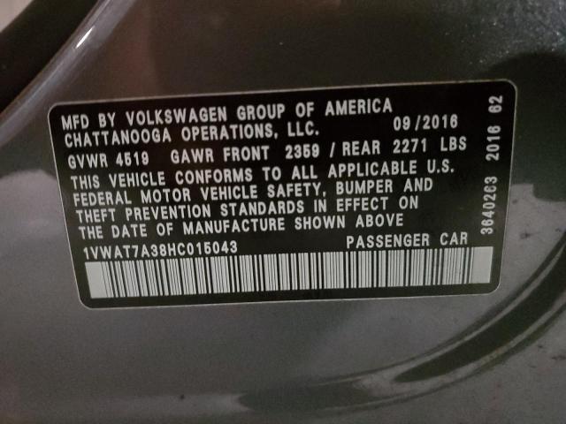 1VWAT7A38HC015043 Volkswagen PASSAT S