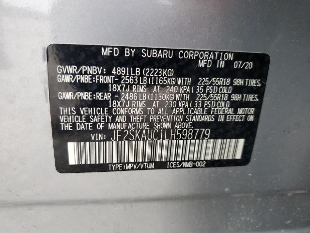 JF2SKAUC1LH598779 Subaru Forester Limited