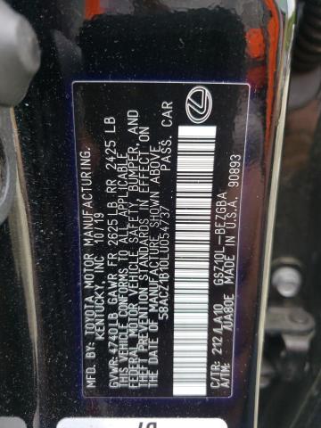 58ACZ1B10LU054737 Lexus Es 350 Base