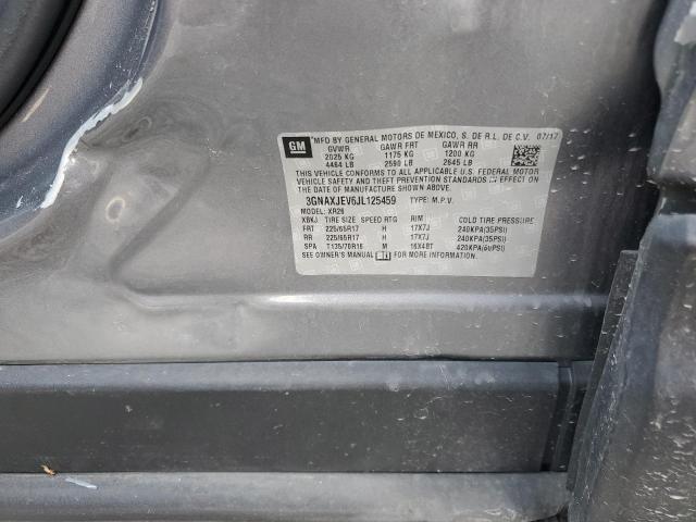 3GNAXJEV6JL125459 Chevrolet EQUINOX LT