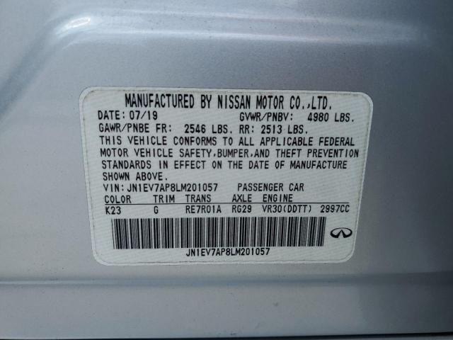 JN1EV7AP8LM201057 Infiniti Q50 PURE