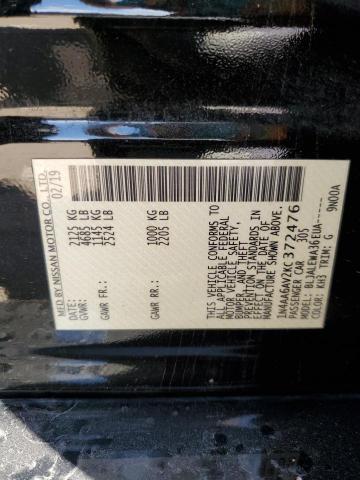 1N4AA6AV2KC372476 Nissan MAXIMA S