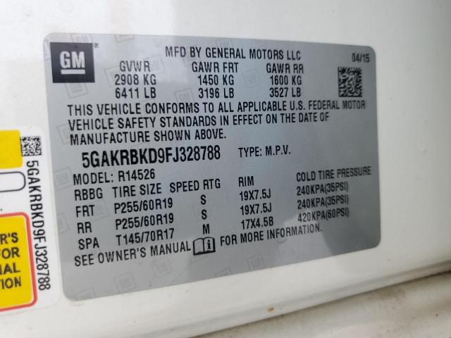 5GAKRBKD9FJ328788 Buick Enclave