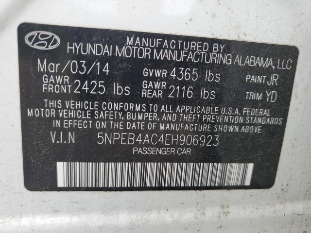 5NPEB4AC4EH906923 Hyundai SONATA GLS