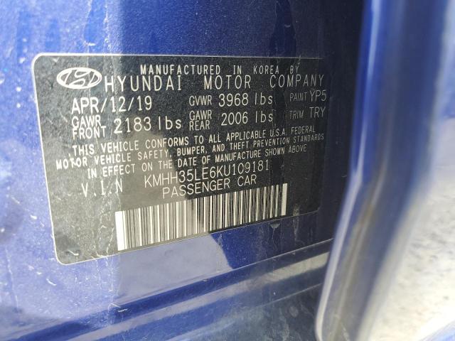 KMHH35LE6KU109181 Hyundai ELANTRA GT