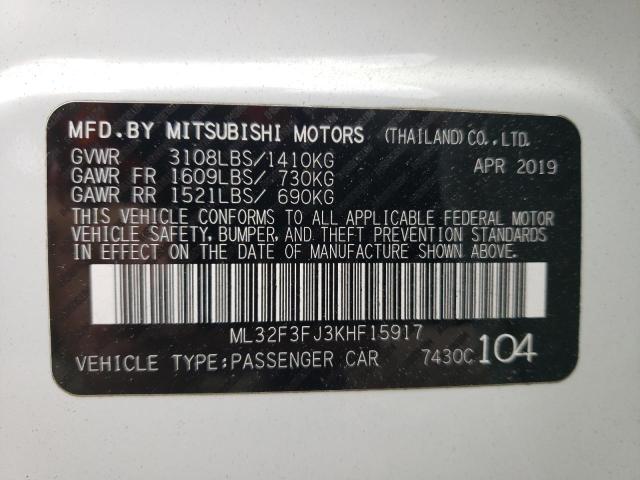 ML32F3FJ3KHF15917 Mitsubishi Mirage G4 Es