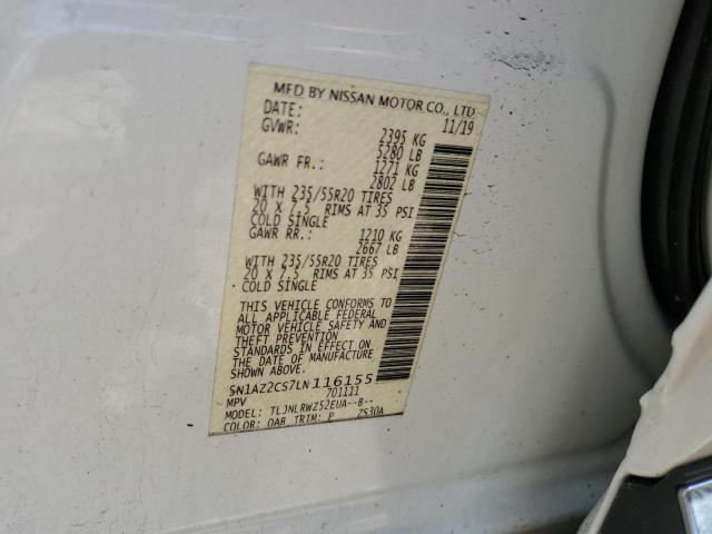5N1AZ2CS7LN116155 Nissan MURANO SL