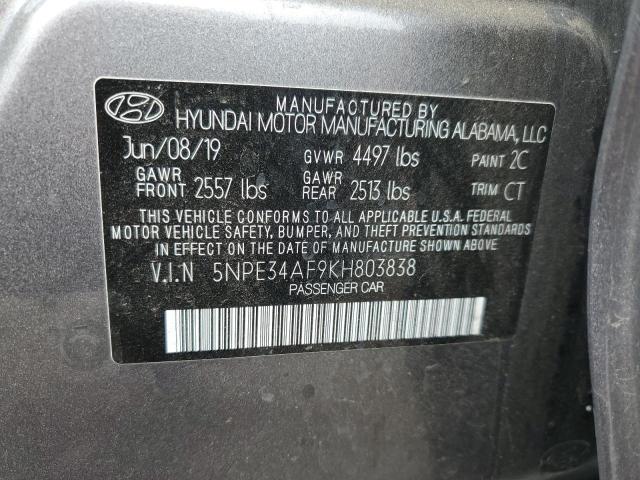 5NPE34AF9KH803838 Hyundai Sonata Limited