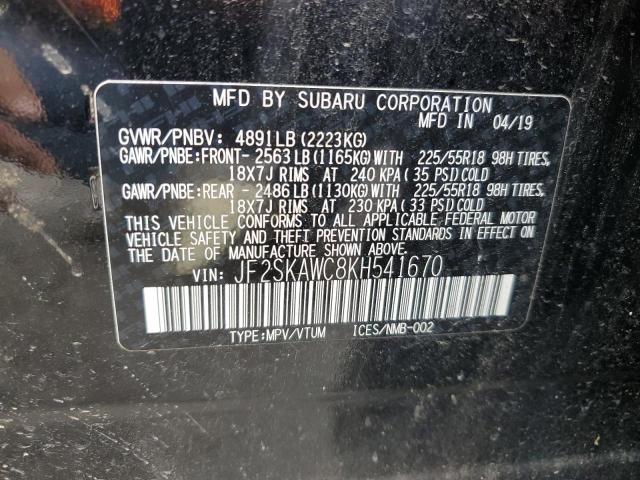 JF2SKAWC8KH541670 Subaru Forester T