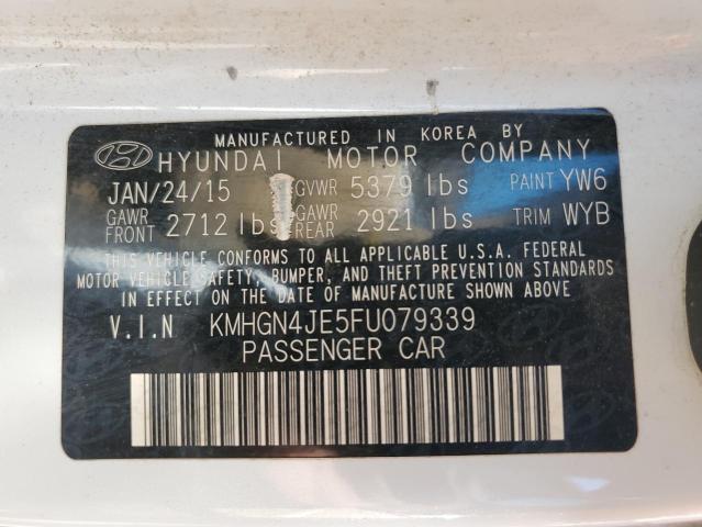 KMHGN4JE5FU079339 Hyundai Genesis 3.8l