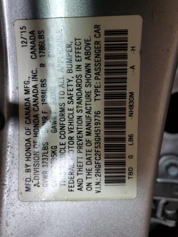 2HGFC2F53GH519776 Honda Civic Lx