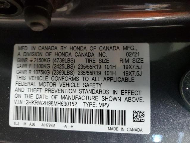 2HKRW2H98MH630152 Honda Cr-v Touring