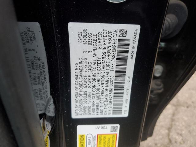 2HGFE2F58NH603230 Honda Civic Sport