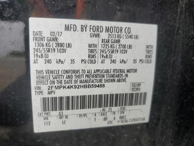 2FMPK4K92HBB59488 Ford Edge Titanium