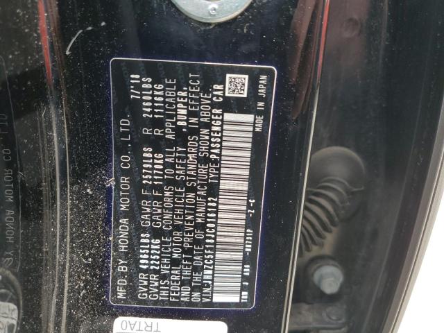 JHMZC5F18JC016182 Honda Clarity