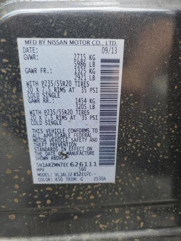 5N1AR2MN7EC626111 Nissan Pathfinder S