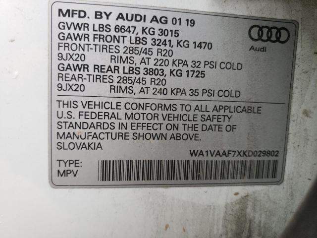 WA1VAAF7XKD029802 Audi Q7 Prestige