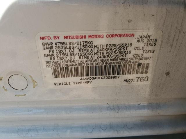 JA4AD3A31GZ009907 Mitsubishi Outlander Se