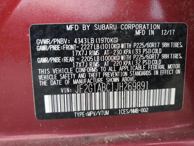 JF2GTABC1JH269891 Subaru Crosstrek Premium