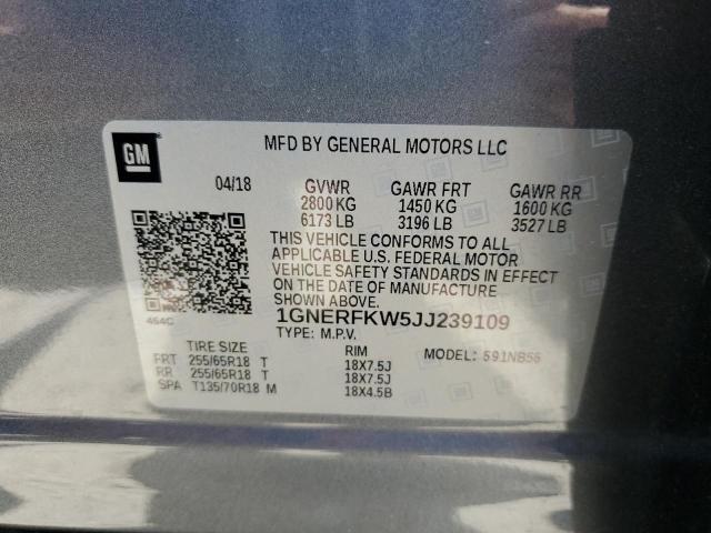 1GNERFKW5JJ239109 Chevrolet Traverse Ls