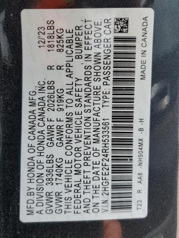 2HGFE2F24RH533561 Honda Civic Lx
