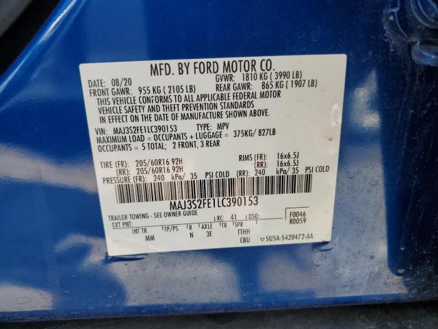 MAJ3S2FE1LC390153 Ford ECOSPORT S