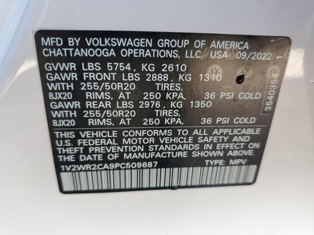 1V2WR2CA9PC509687 Volkswagen ATLAS SE