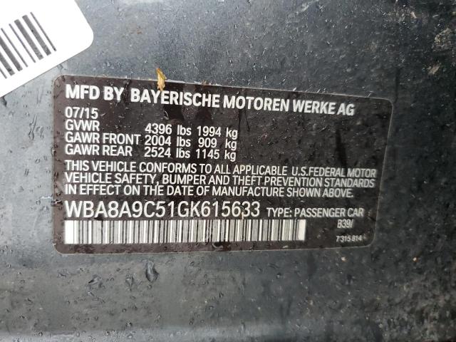 WBA8A9C51GK615633 BMW 320 I