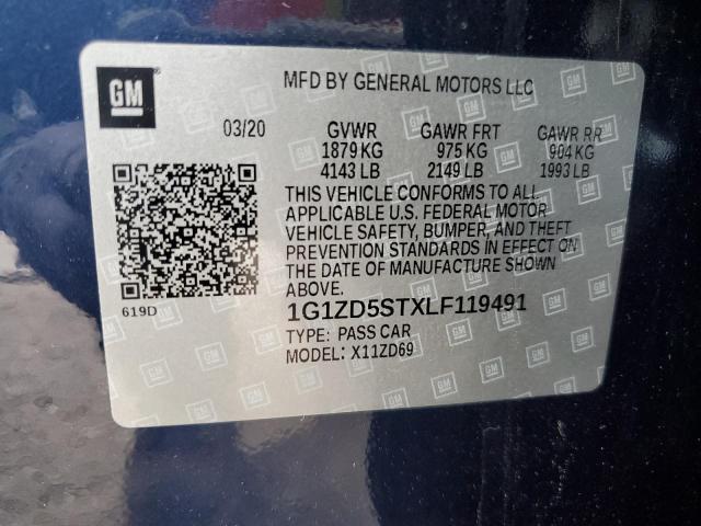 1G1ZD5STXLF119491 Chevrolet MALIBU LT