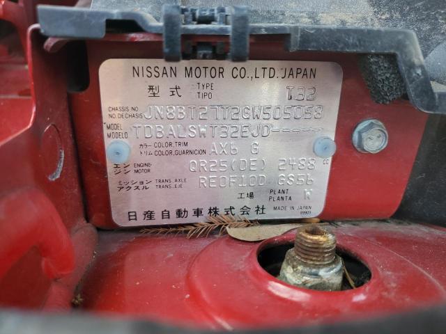 JN8BT27T2GW505058 Nissan Rogue