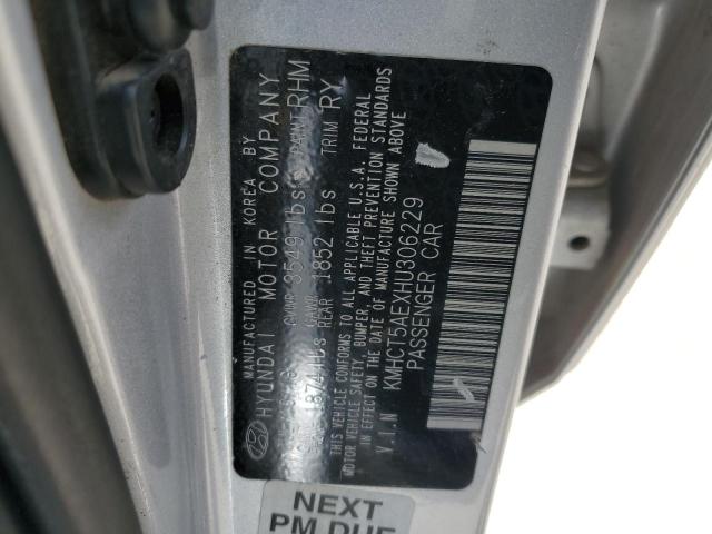 KMHCT5AEXHU306229 Hyundai ACCENT SE