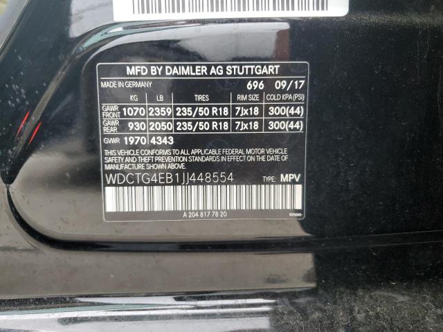 WDCTG4EB1JJ448554 Mercedes-Benz GLA 250