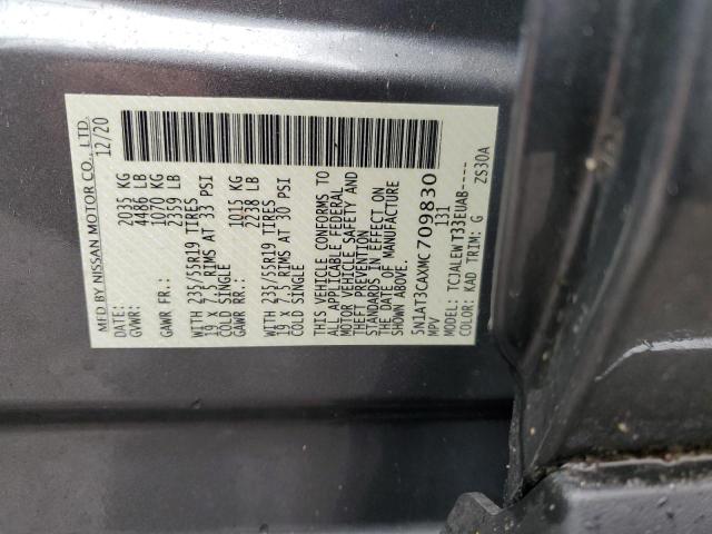 5N1AT3CAXMC709830 Nissan Rogue Sl
