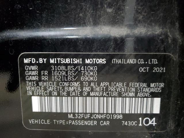 ML32FUFJ0NHF01998 Mitsubishi Mirage G4 Es