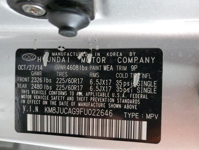 KM8JUCAG9FU022646 Hyundai Tucson Limited