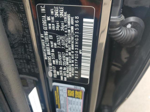 5XYPGDA3XHG315968 KIA SORENTO LX