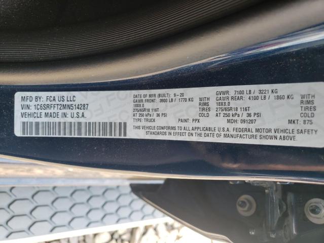 1C6SRFFT2MN514287 RAM 1500 Big Horn/lone Star