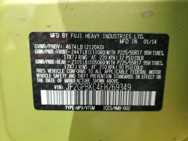 JF2GPBKC4EH269349 Subaru Xv Crosstrek 2.0i Hybrid Touring
