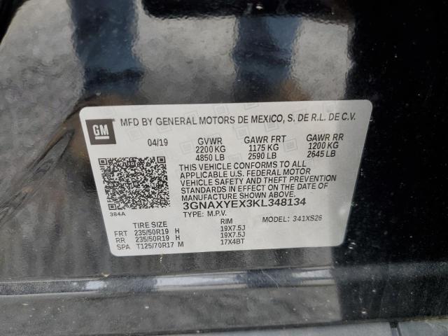 3GNAXYEX3KL348134 Chevrolet Equinox Premier