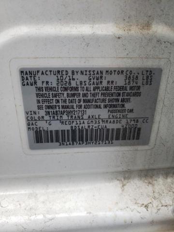 3N1AB7AP3HY217131 Nissan SENTRA S