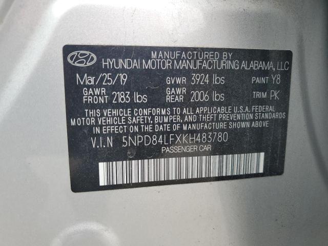 5NPD84LFXKH483780 Hyundai ELANTRA SEL