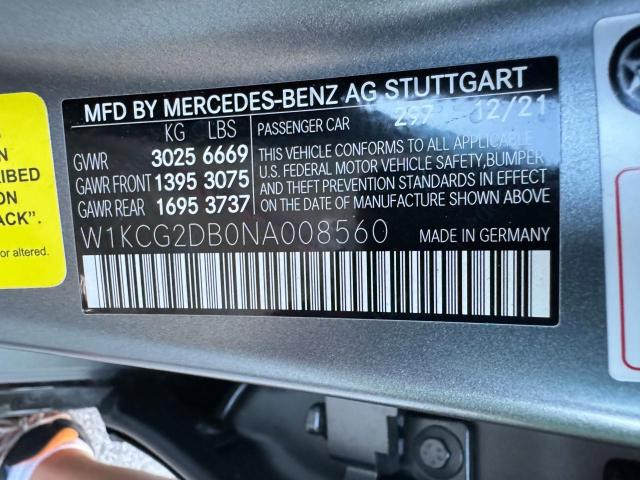 W1KCG2DB0NA008560 Mercedes-Benz Eqs Sedan 450+