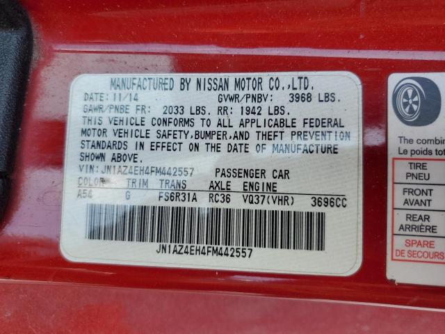 JN1AZ4EH4FM442557 Nissan 370Z BASE