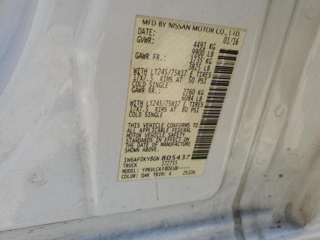 1N6AF0KY8GN805437 Nissan NV 2500 S