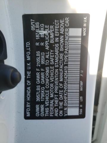 SHHFK7H55HU426419 Honda CIVIC EX